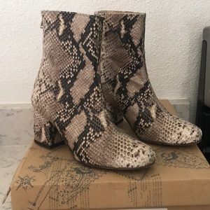 Free People Snake Skin booties